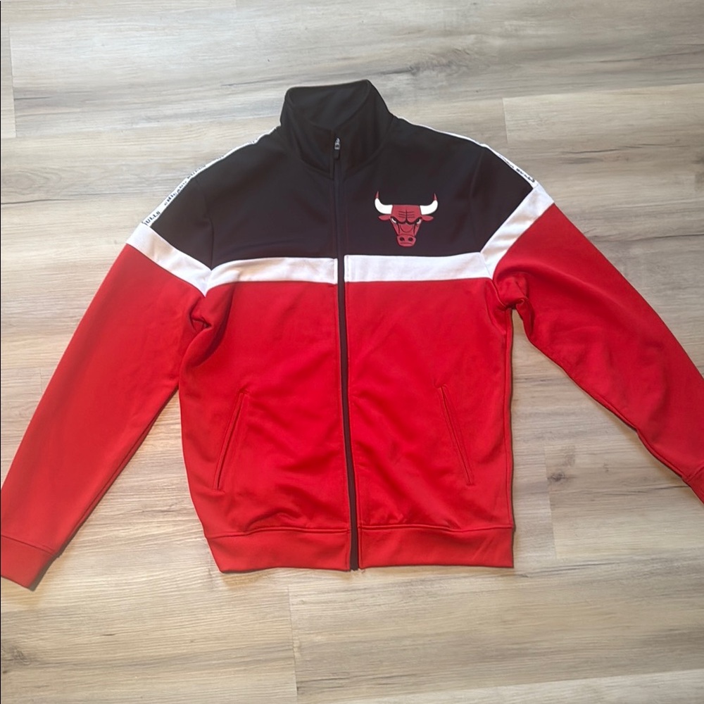 Men's Red and Black bulls Track Jacket